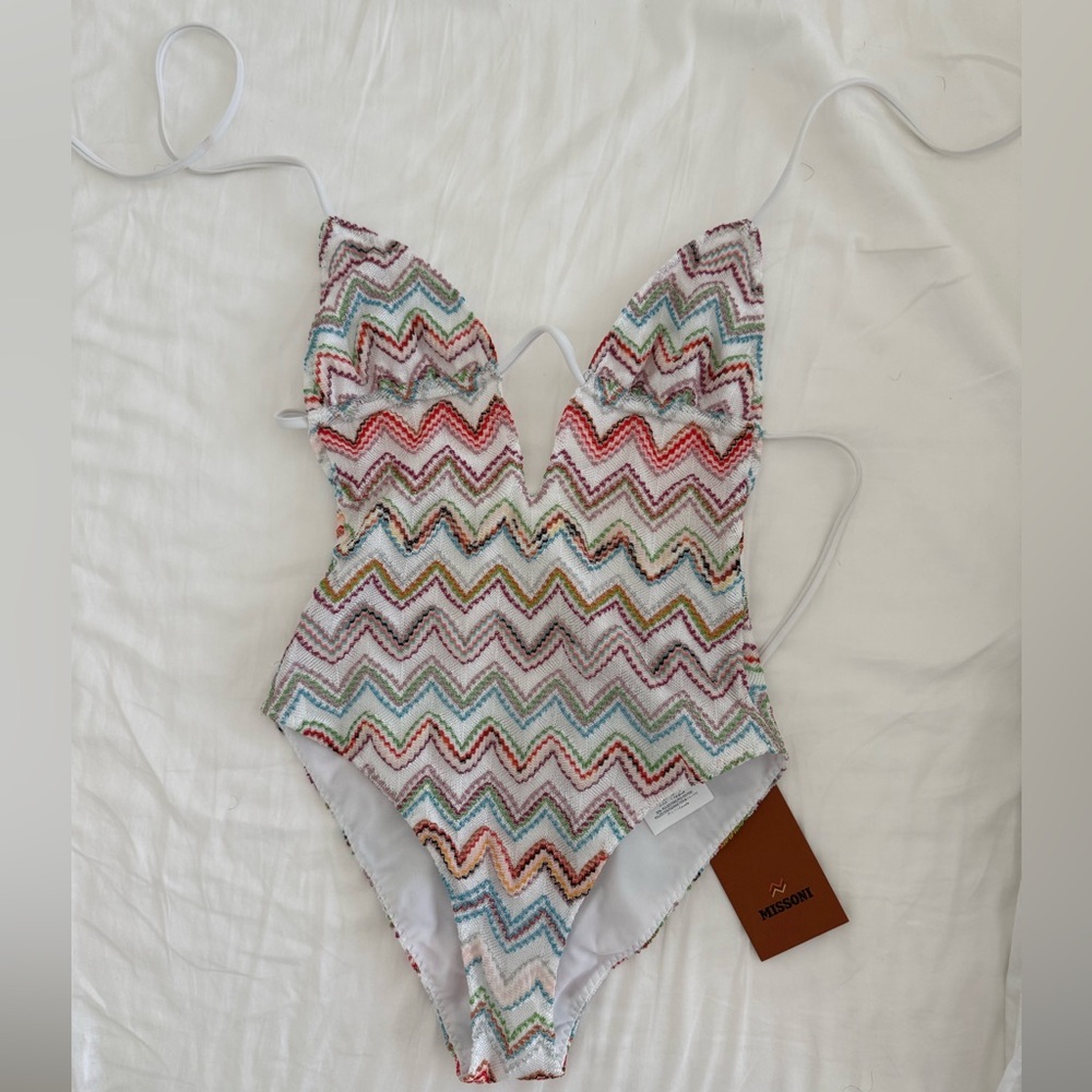 Missoni Colorful Zigzag One-Piece Swimsuit